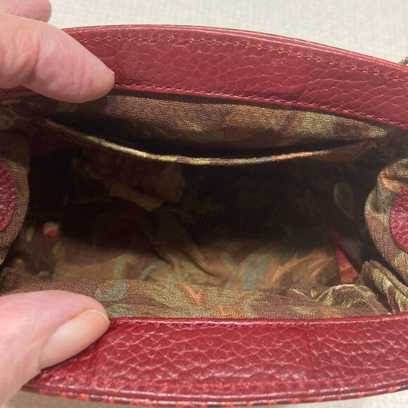 Final Price NWOT Brighton Cranberry Red Leather Satchel/Clutch Mini bag - Picture 9 of 9